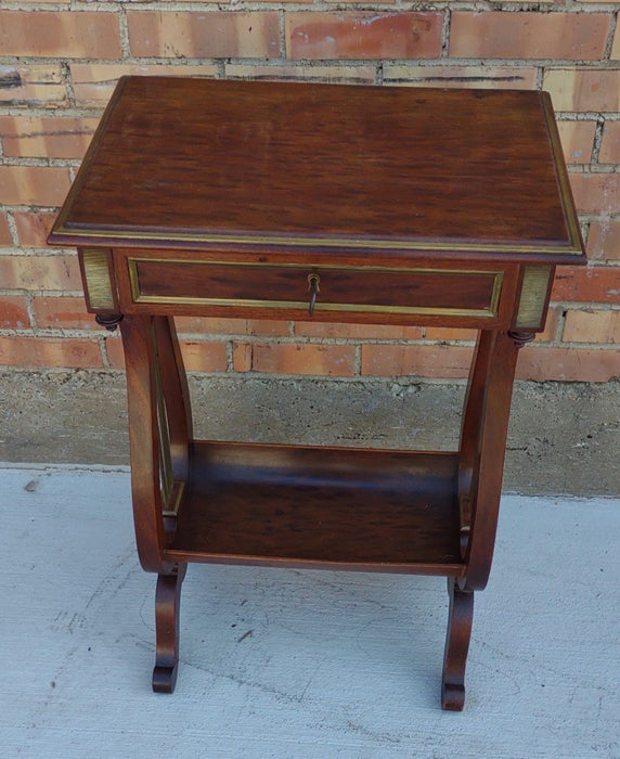 FRENCH EMPIRE MAHOGANY SEWING TABLE