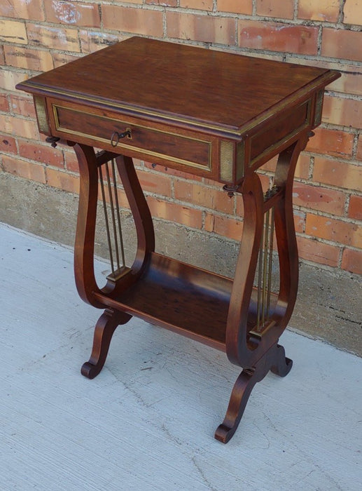 FRENCH EMPIRE MAHOGANY SEWING TABLE