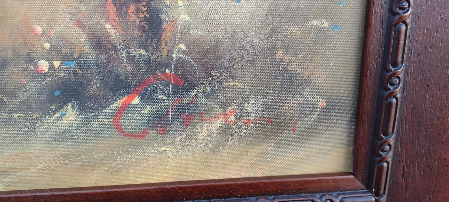 OIL PAINTING OF TIGER -SIGNED