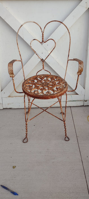 PAIR OF IRON PATIO CHAIRS