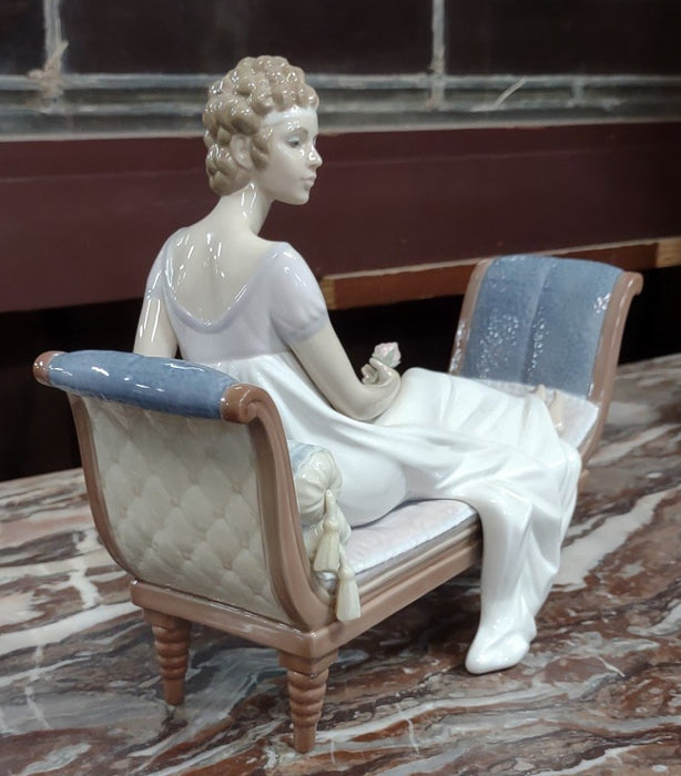 LLADRO RECLING LADY ON A BENCH
