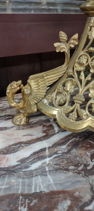 PAIR OF ORNATE BRASS  CANDLEABRAS