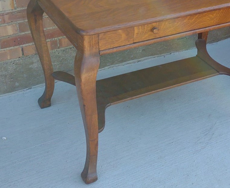 AMERICAN OAK LIBRARY TBLE