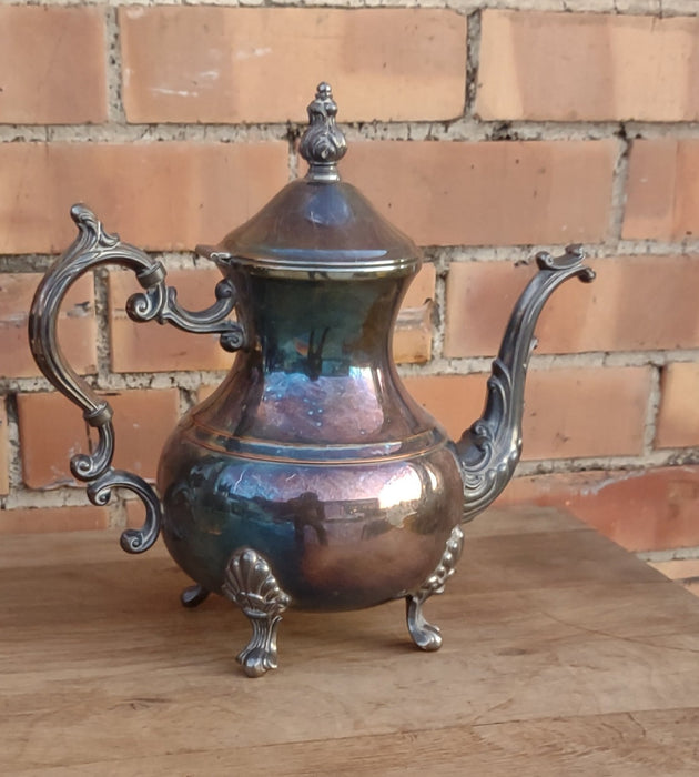WORN SILVERPLATE TEA POT