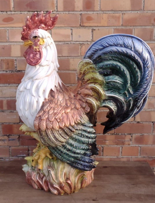 HUGE HAND PAINTED ITALIAN ROOSTER-BY INTRADA