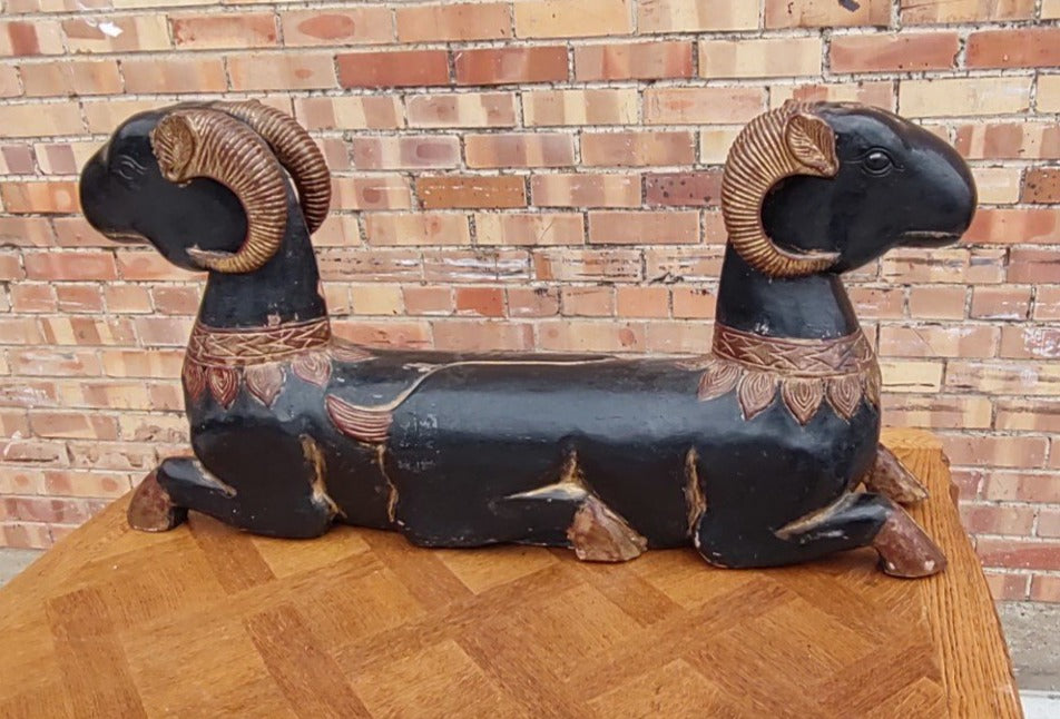 DOUBLE HEADED RAM STATUE