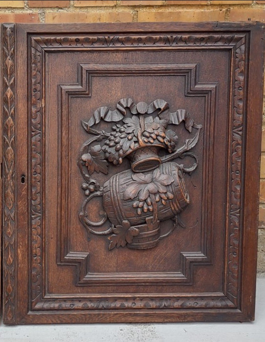 PAIR OF HARVEST CARVED CABINET DOORS