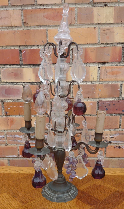PAIR OF ORNATE GIRANDOLES AS FOUND