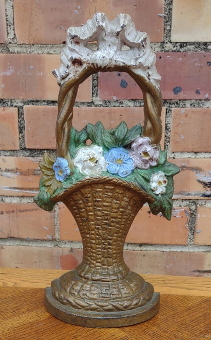 CAST IRON FLOWER BASKET DOOR STOP