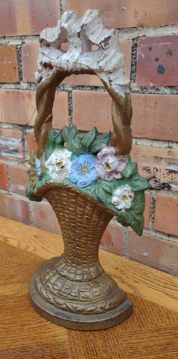 CAST IRON FLOWER BASKET DOOR STOP