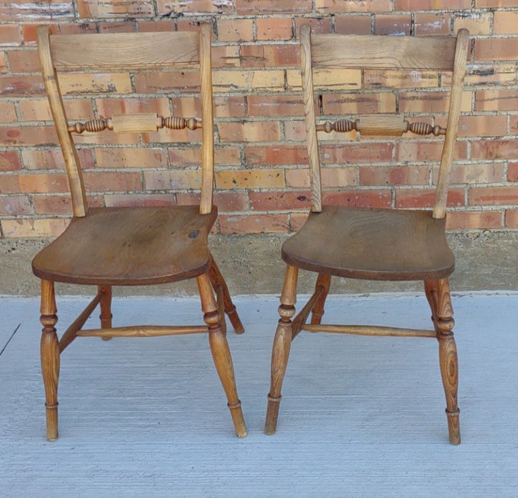 PAIR OF EARLY ENGLISH ASH CHAIRS