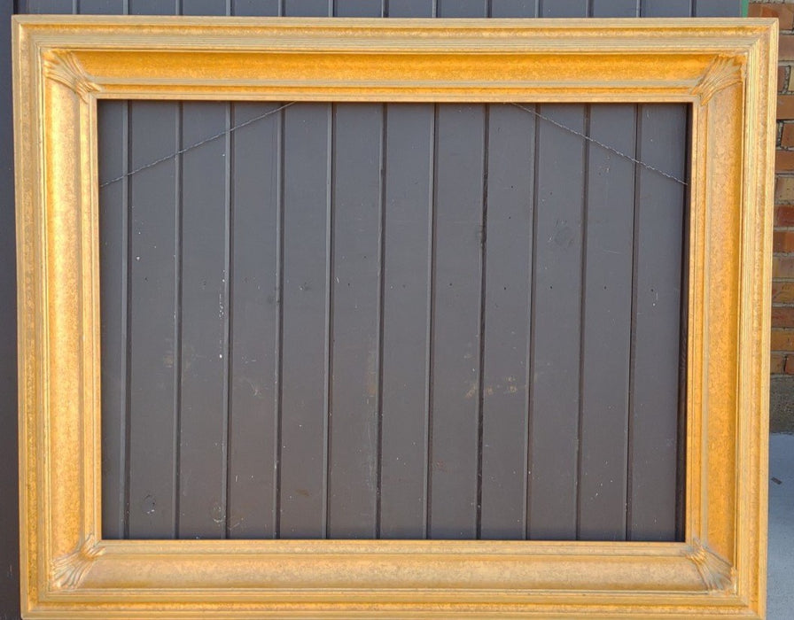 LARGE GOLD CONCAVE FRAME WITH REEDING