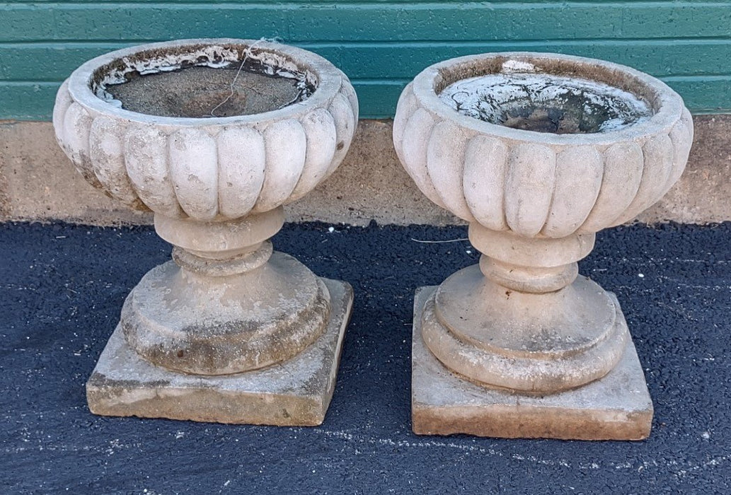 PAIR OF CONCRETE PLANTER BASES