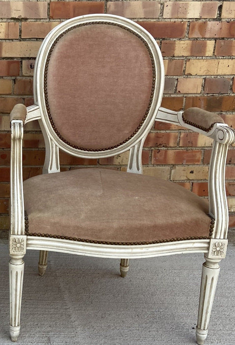 LOUIS XVI PAINTED WOODEN FAUTEUIL