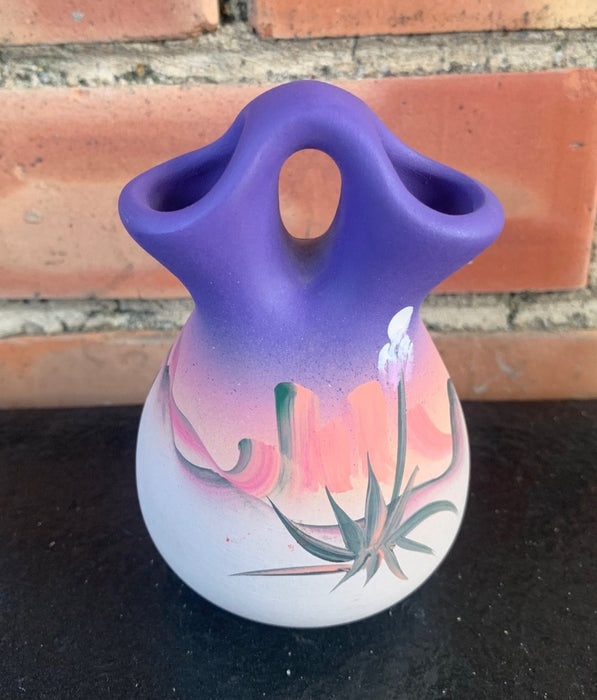 MINI PURPLE AND PINK SOUTHWESTERN VASE