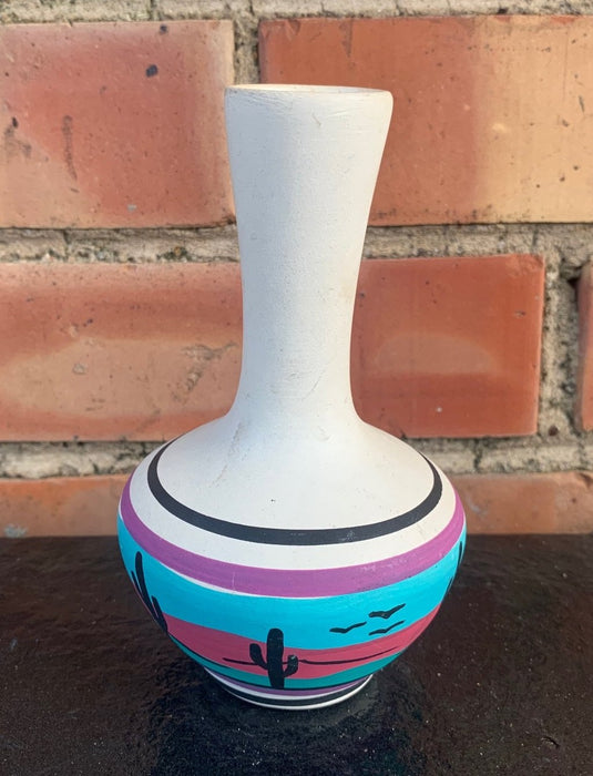 MINI SOUTHWESTERN VASE WITH CACTI