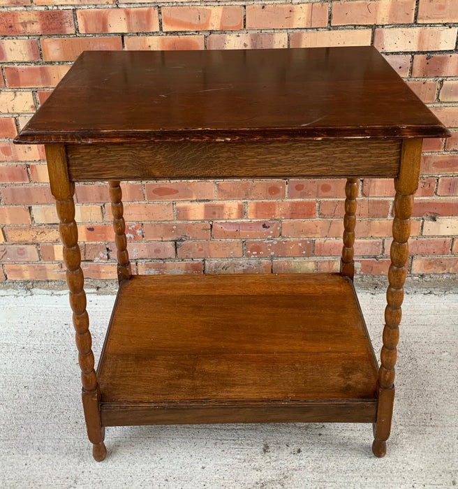 KNOB TURNED ENGLISH STAND TABLE