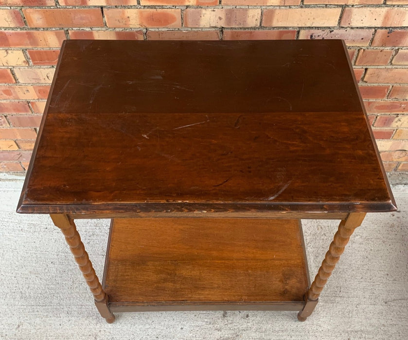 KNOB TURNED ENGLISH STAND TABLE