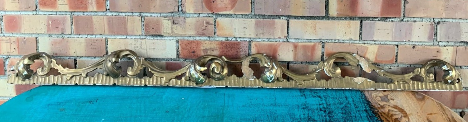 ITALIAN GILT AS FOUND ROCOCCO TRIM PEDIMENT