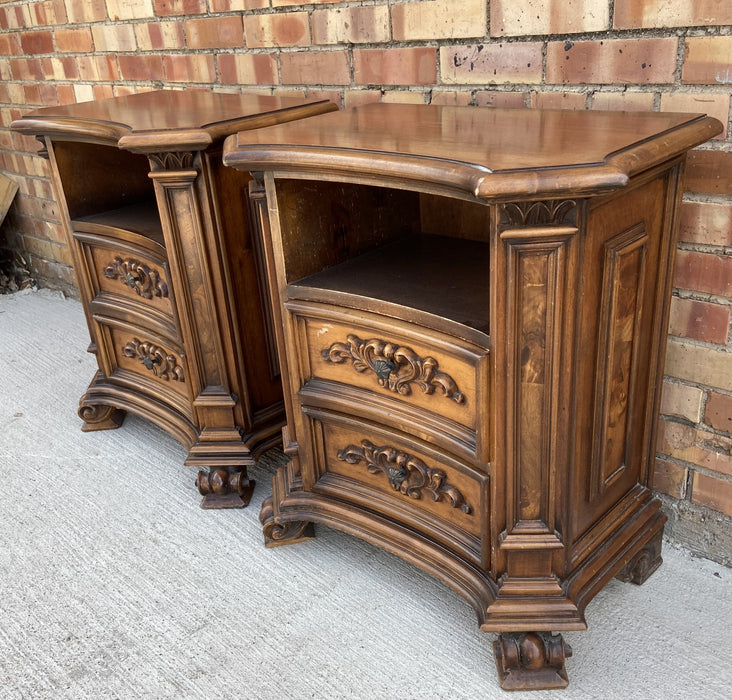 PAIR OF ITALIAN WALNUT SIDE CABINETS