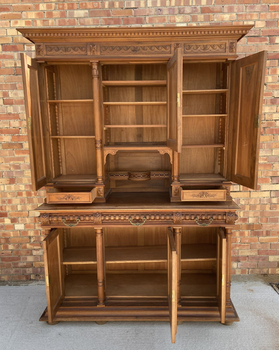 HENRI II TALL CARVED WALNUT BUFFET