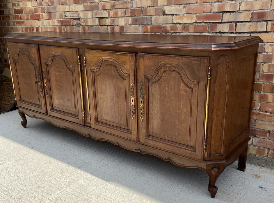 LOUIS XV OAK SIDEBOARD WITH CANTED CORNERS