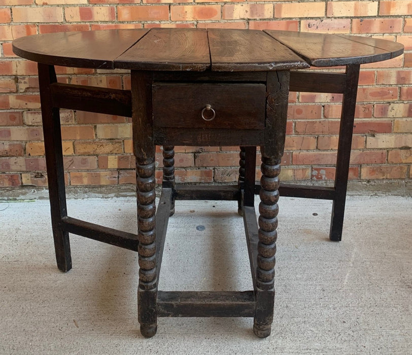 DROP LEAF PEGGED 19TH CENTURY TABLE