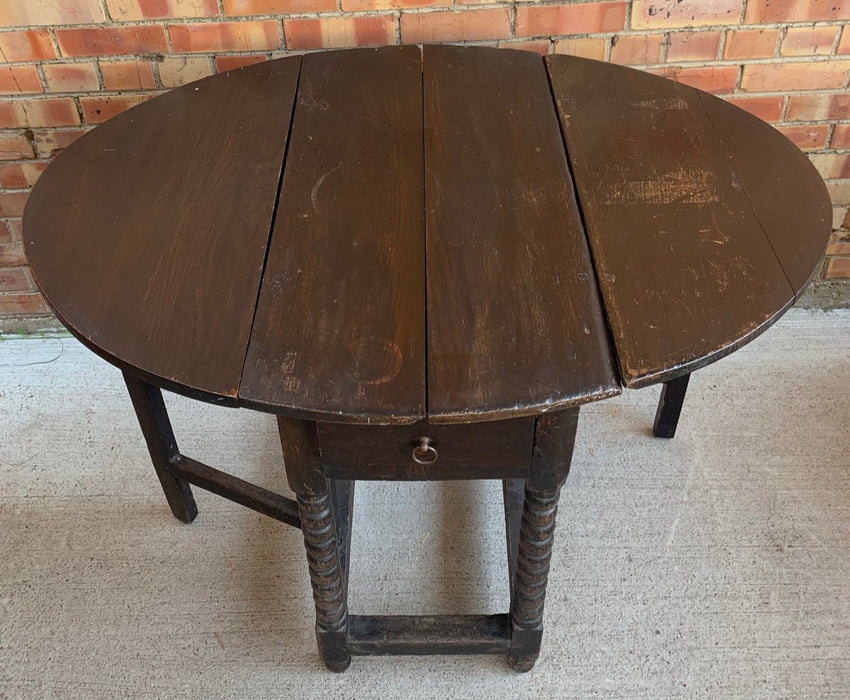 DROP LEAF PEGGED 19TH CENTURY TABLE