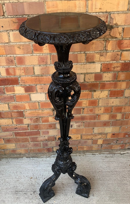 NOT OLD BLACK PLASTIC PLANT STAND - AS FOUND