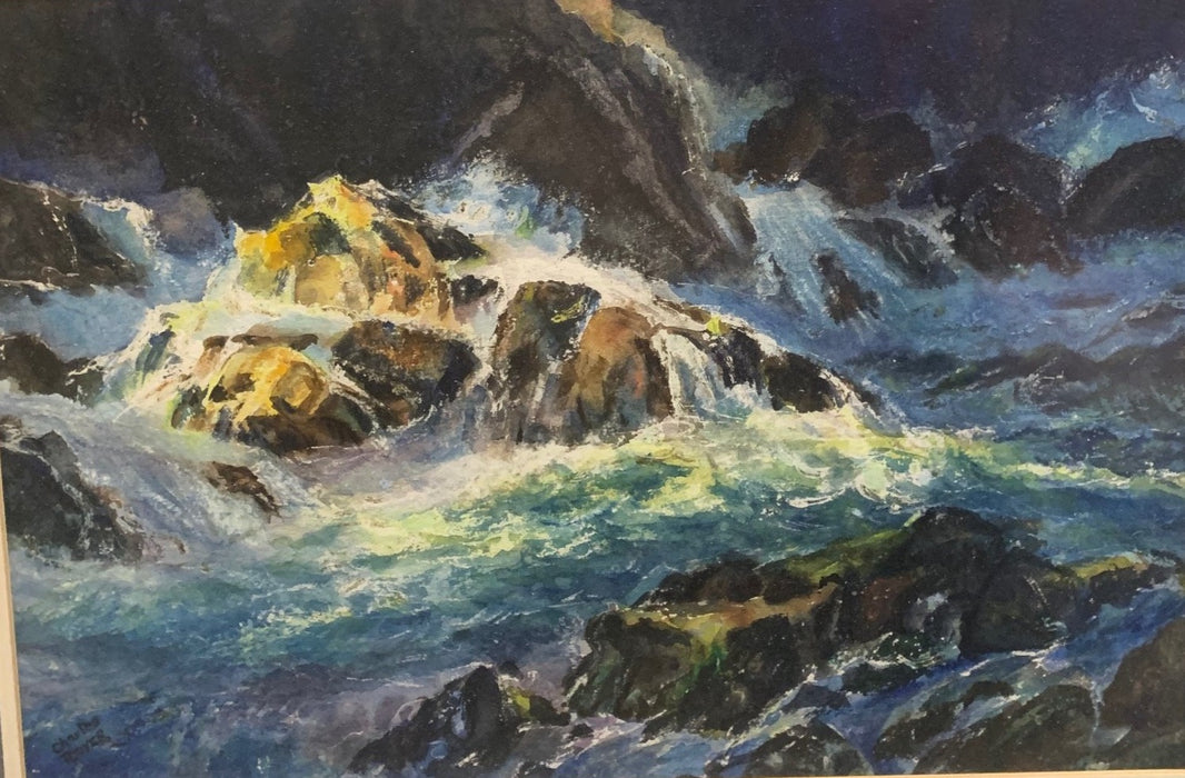 OCEAN WATERCOLOR BY CHARLER TROYER