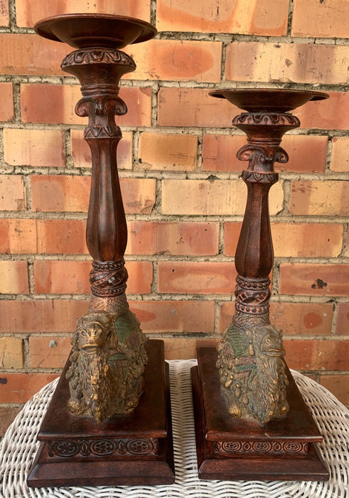 PAIR OF NOT OLD CAMEL SCONCES