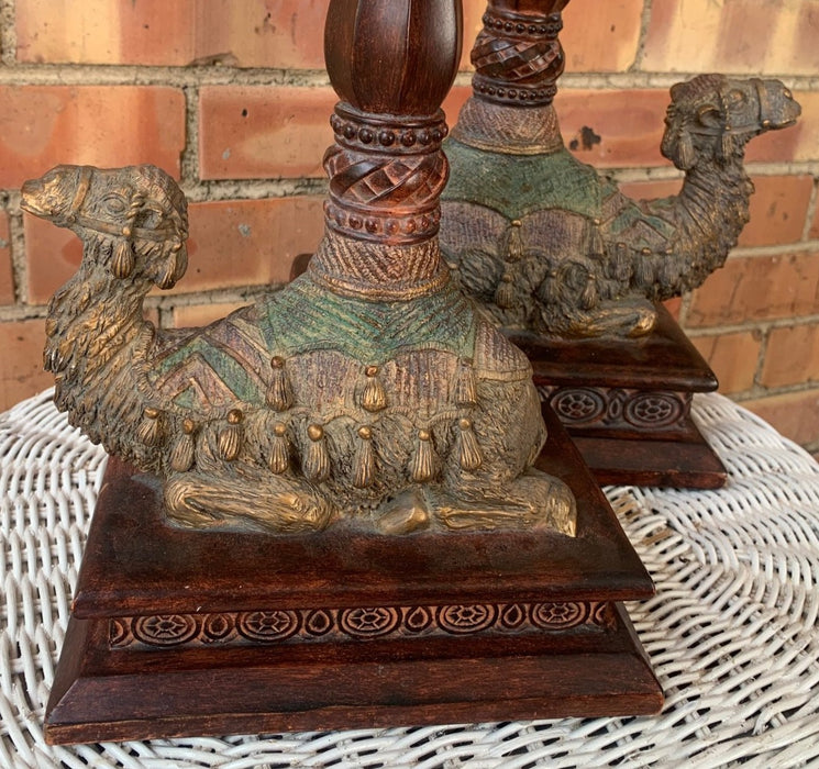 PAIR OF NOT OLD CAMEL SCONCES