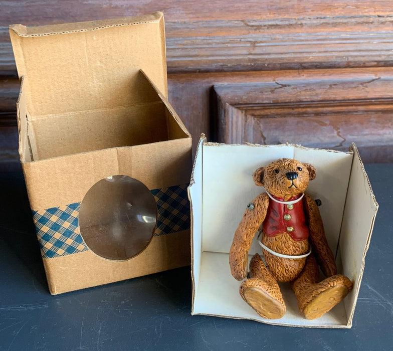 SMALL IN BOX TEDDY BEAR BY KNICKERBOCKER TOY COMPANY