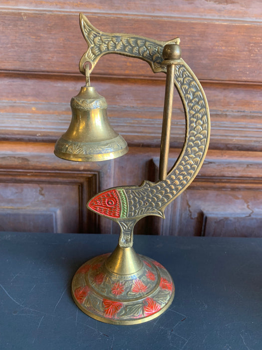 INDIAN BRASS FISH FORM DINNER BELL