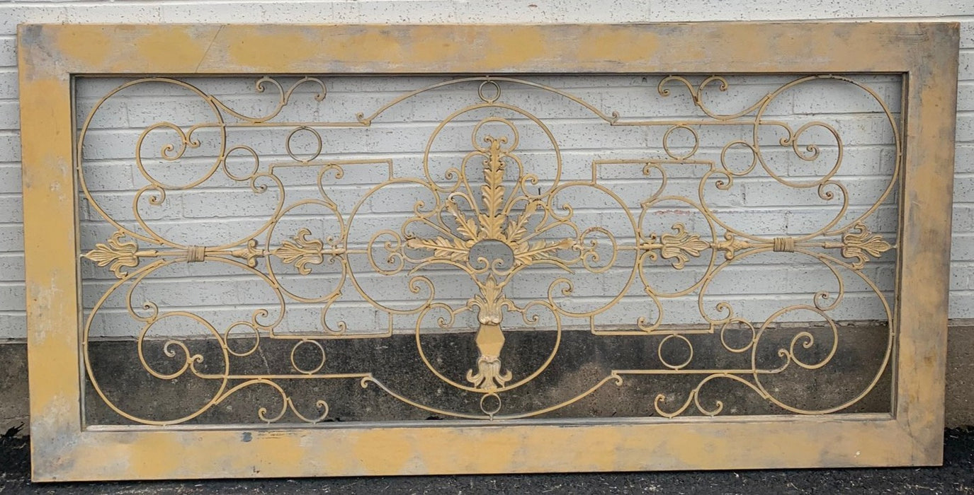 LARGE ORNATE HORIZONTAL IRON OPEN WORK PANEL