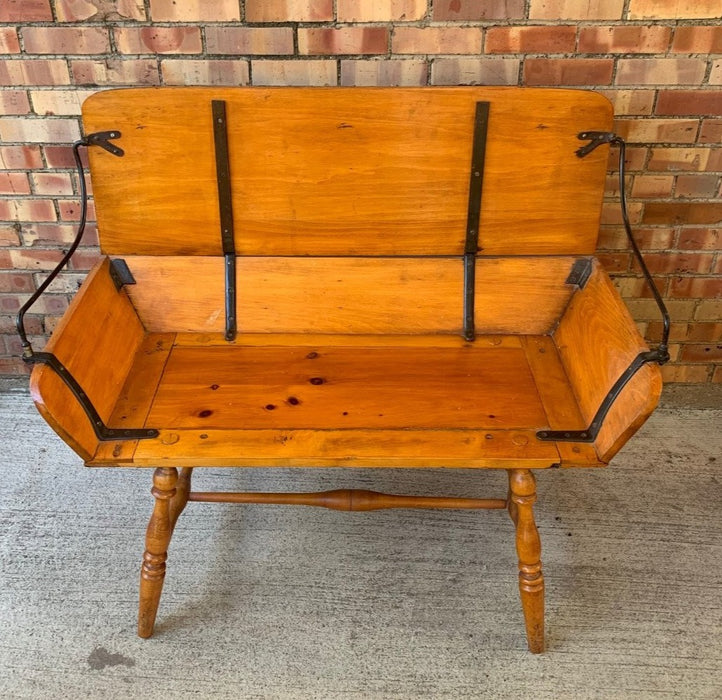BENCH MADE FROM A SLEIGH SEAT