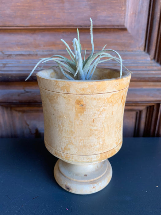 FOOTED WOODEN TURNED CUP
