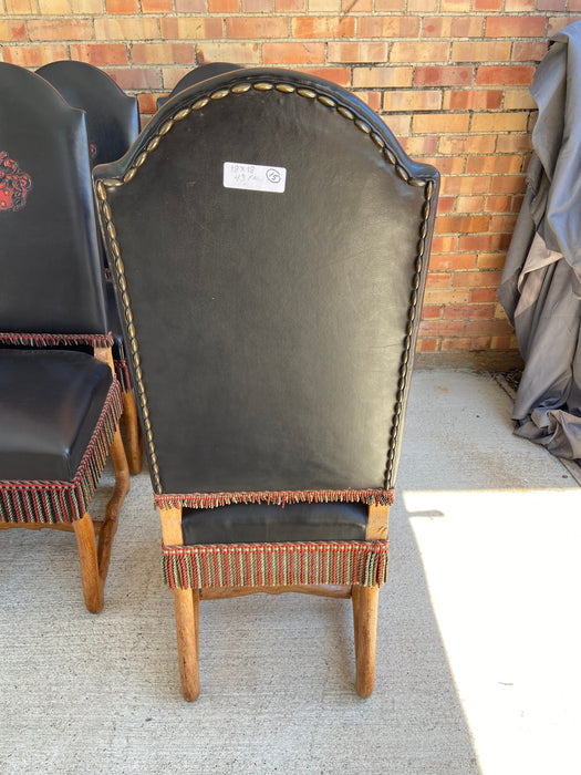 SET OF 6 BLACK SHEEP BONE OAK CHAIRS