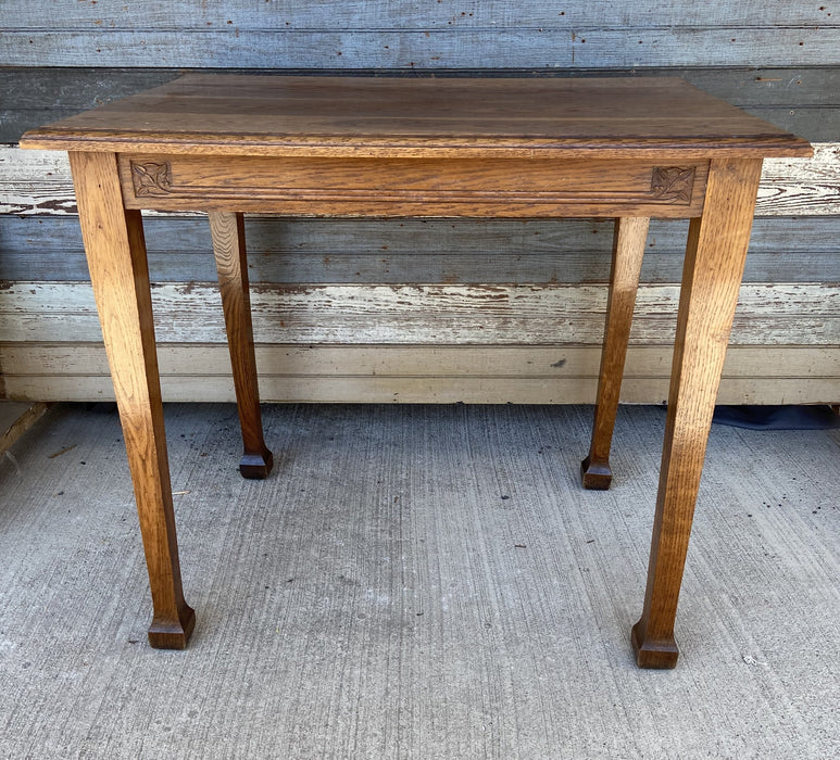 ARTS AND CRAFTS MCMURDO FOOT LIBRARY OAK TABLE