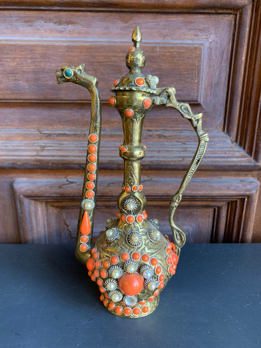 DECORATIVE INDIAN BRASS PITCHER