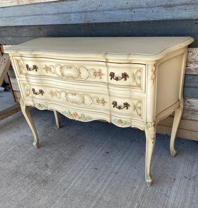 PAINTED SHALLOW 2-DRAWER CHEST