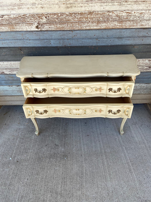 PAINTED SHALLOW 2-DRAWER CHEST