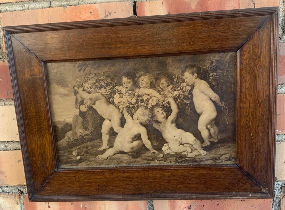 ANTIQUE PRINT WITH PUTTI