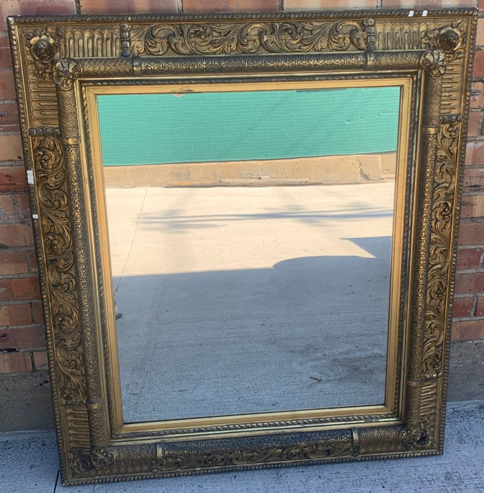 LARGE 19TH CENTURY GOLD ORNATE FRENCH MIRROR