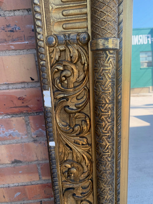 LARGE 19TH CENTURY GOLD ORNATE FRENCH MIRROR