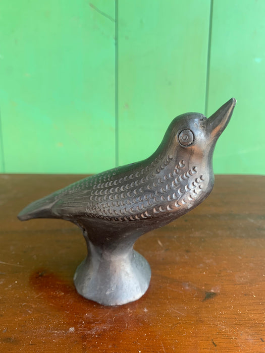 SMALL BLACK BIRD STATUE