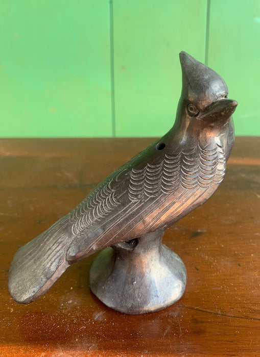 SMALL BLACK BIRD STATUE