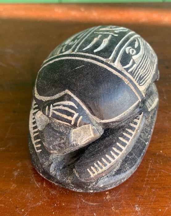 STONE EGYPTIAN SCARAB FIGURE