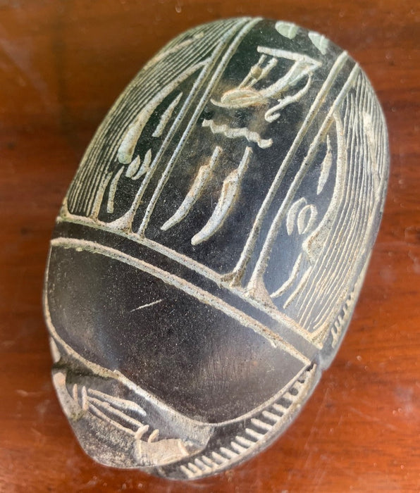 STONE EGYPTIAN SCARAB FIGURE