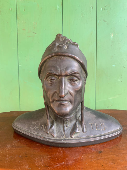 CHAULK BRONZE PATINA DANTES BUST